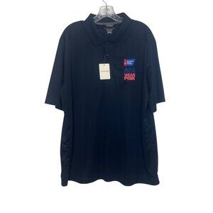 Trimark Real Men Wear Pink Polo Shirt Mens XL Blue‎ American Cancer Society